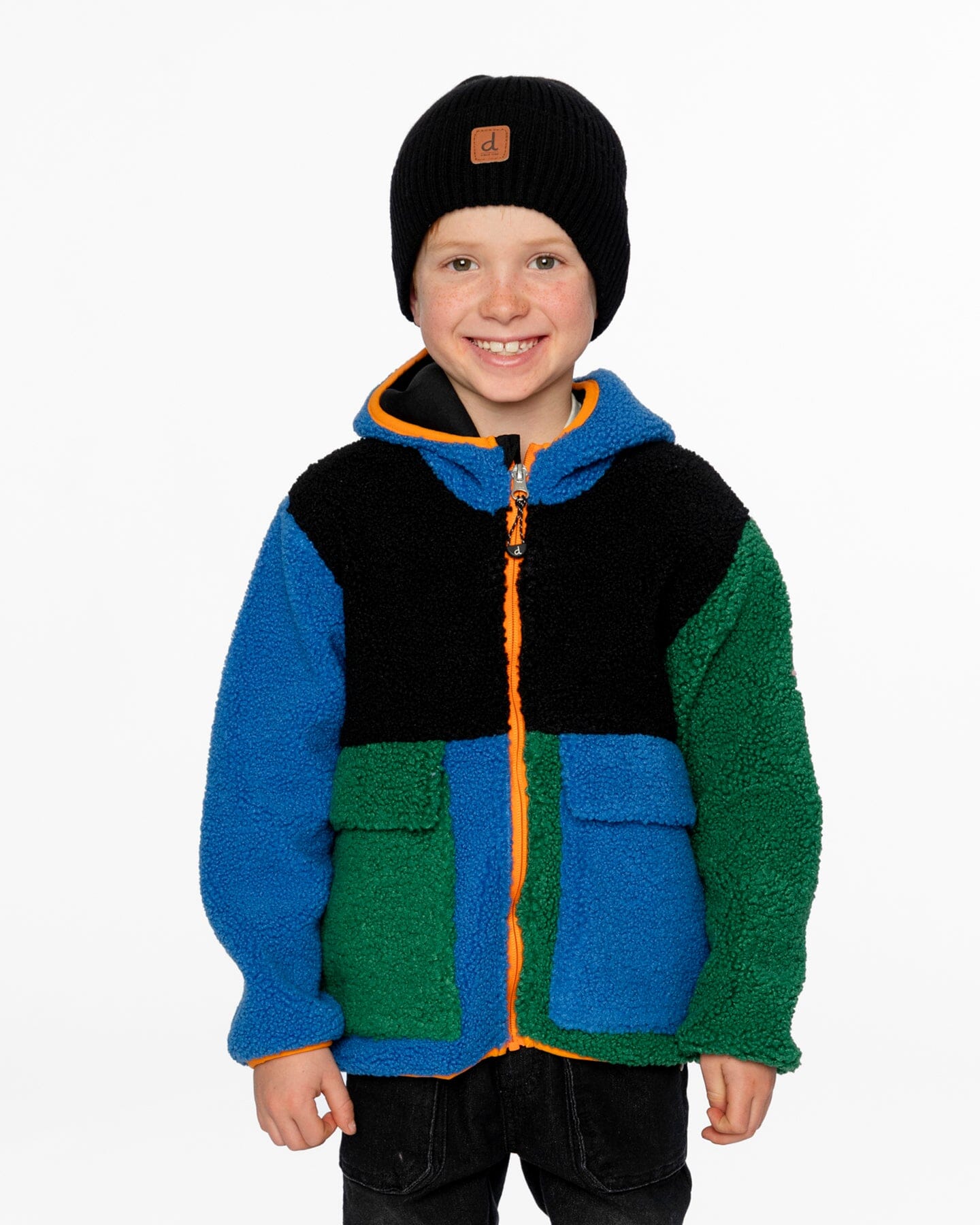 Sherpa Jacket Blue Colorblock
