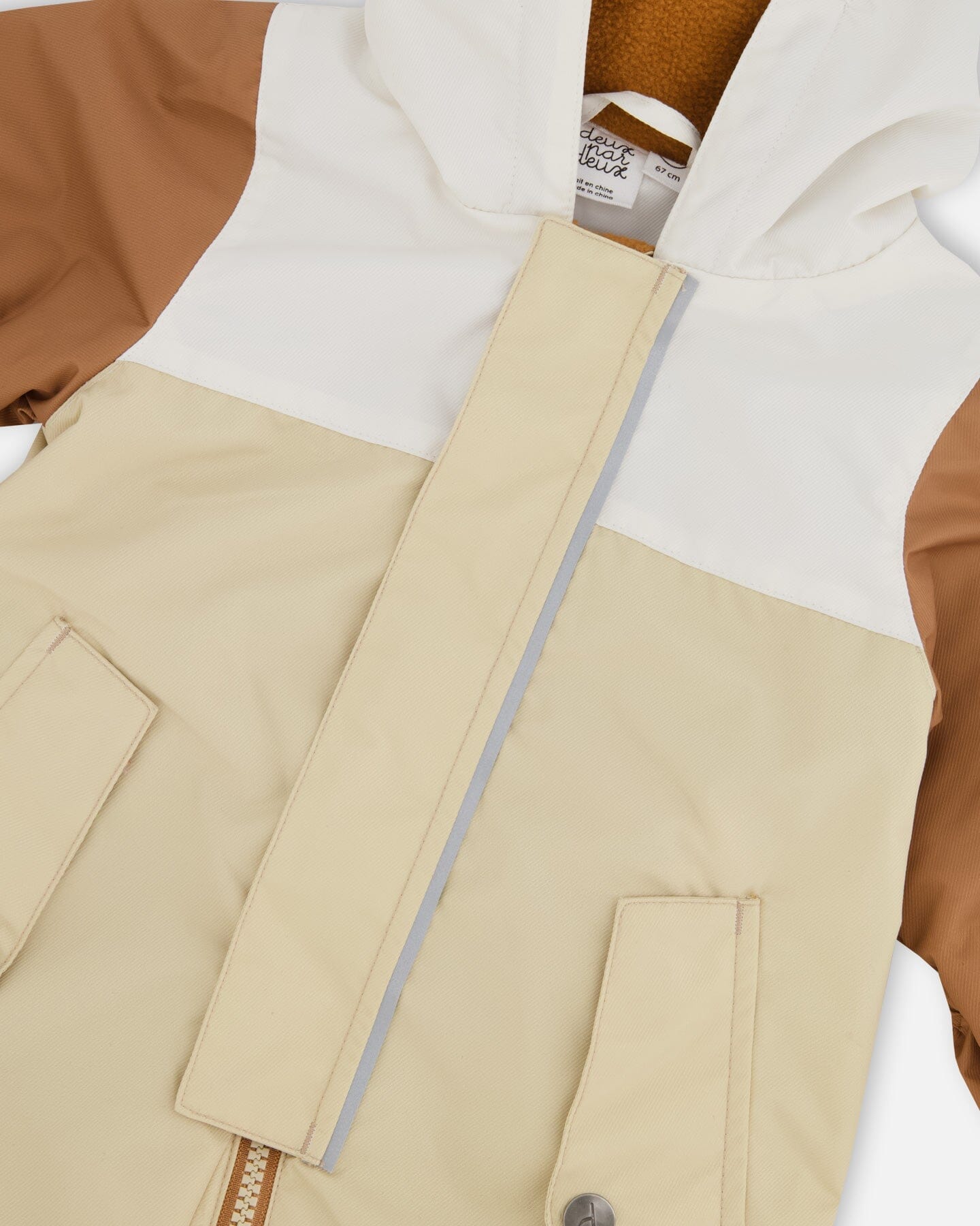Baby Mid-Season One-Piece Outerwear With Hat Beige