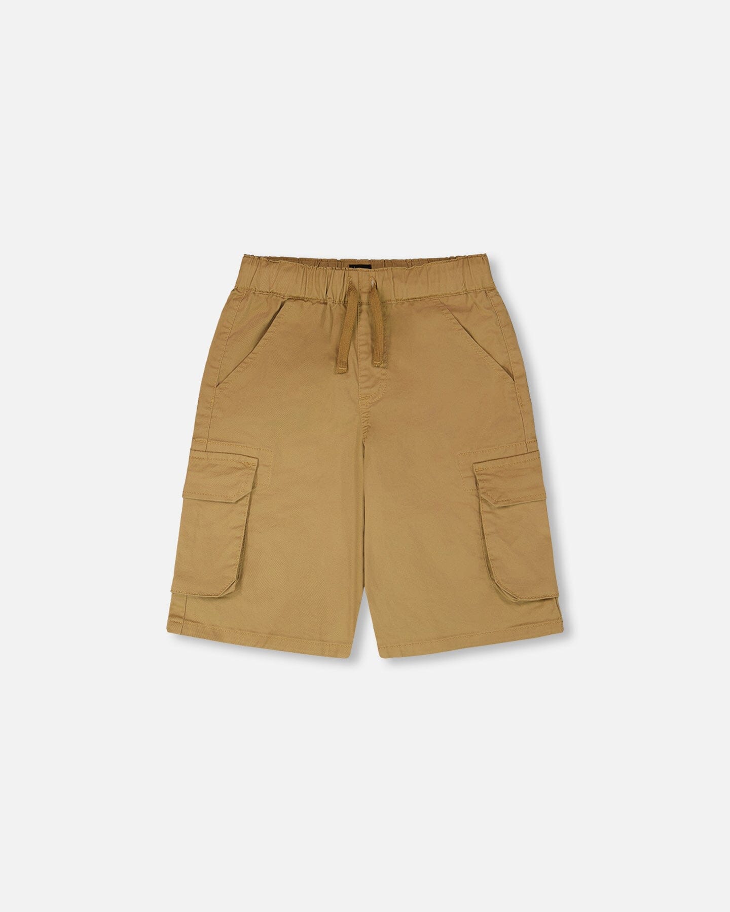 Stretch Twill Bermuda With Cargo Pockets Beige