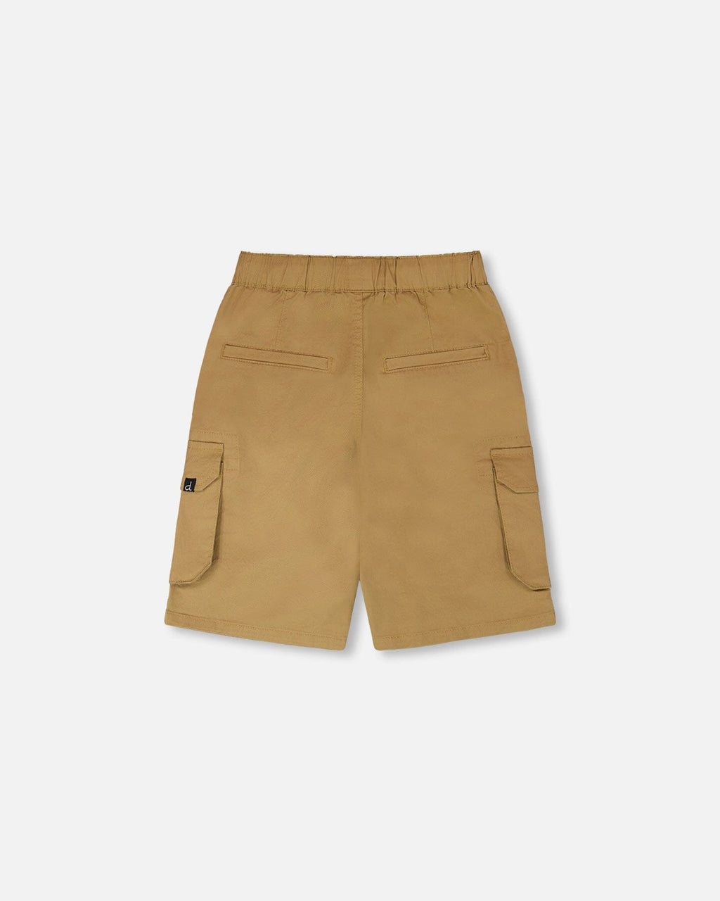 Stretch Twill Bermuda With Cargo Pockets Beige