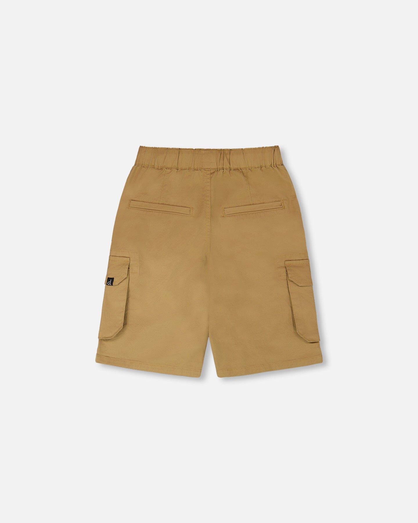 Stretch Twill Bermuda With Cargo Pockets Beige