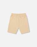 Organic Cotton Jersey Shorts Beige