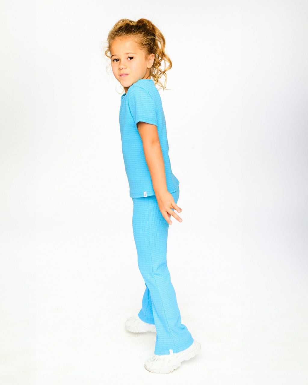 Crinkle Jersey Leggings Blue