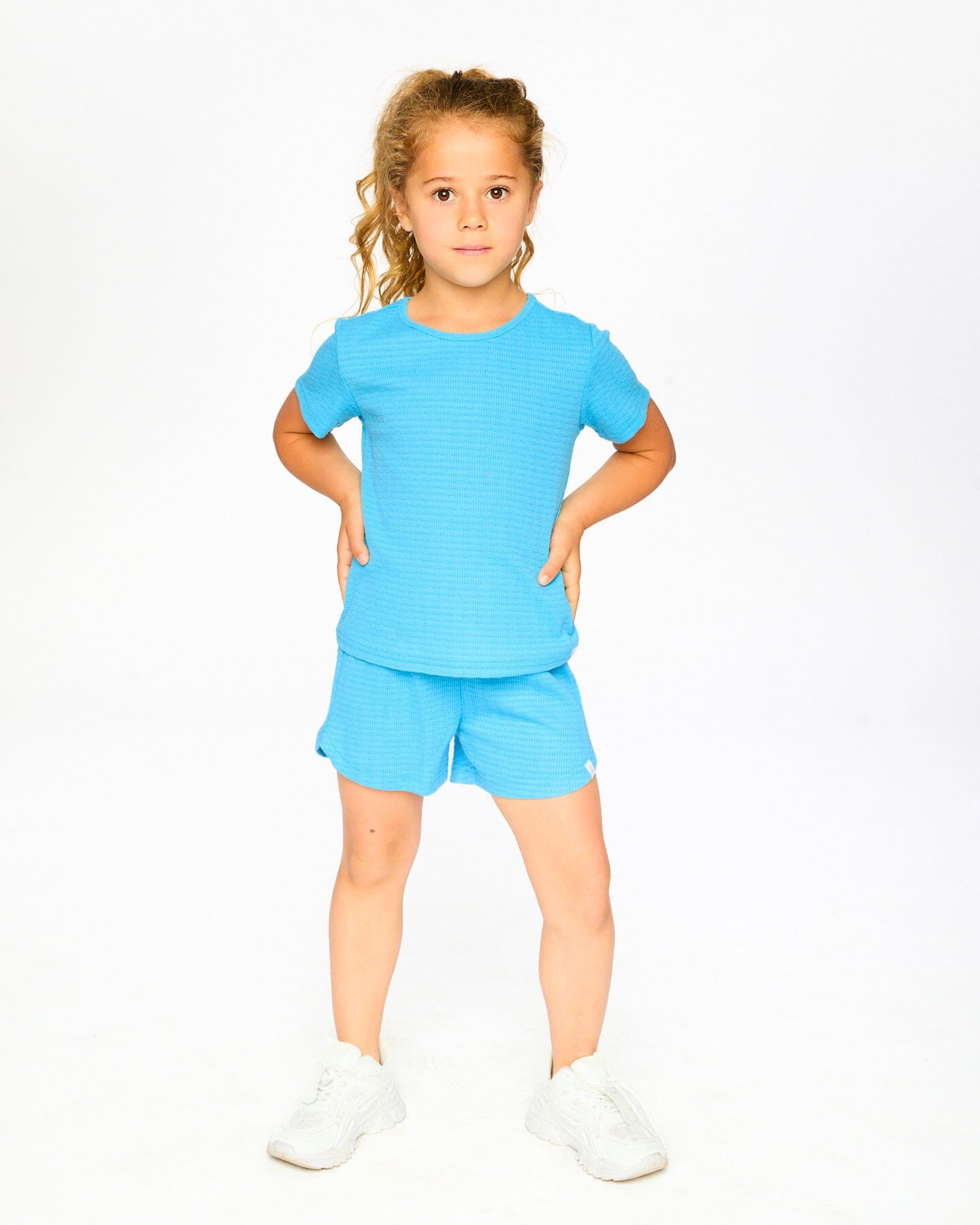 Crinkle Jersey T-Shirt Blue
