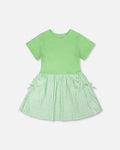 Bi-Material Dress Mint Green