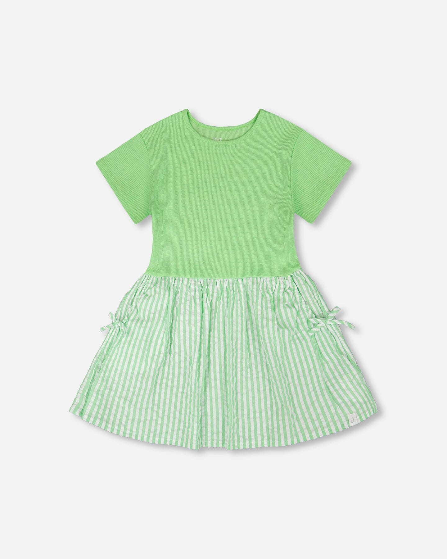 Bi-Material Dress Mint Green