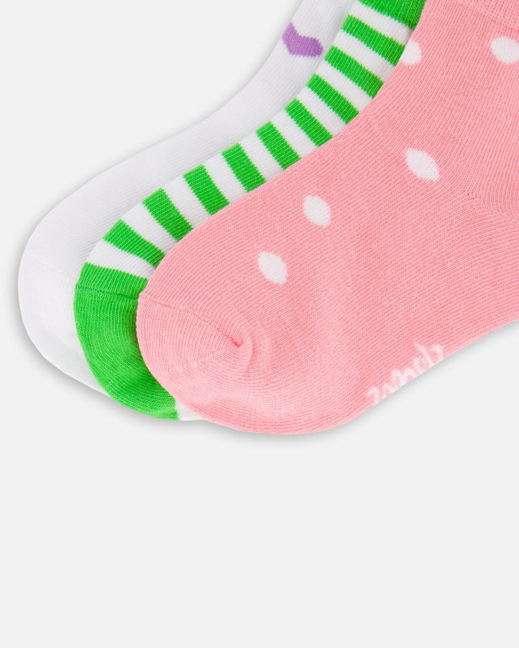 Socks (3 Pairs) Striped Green