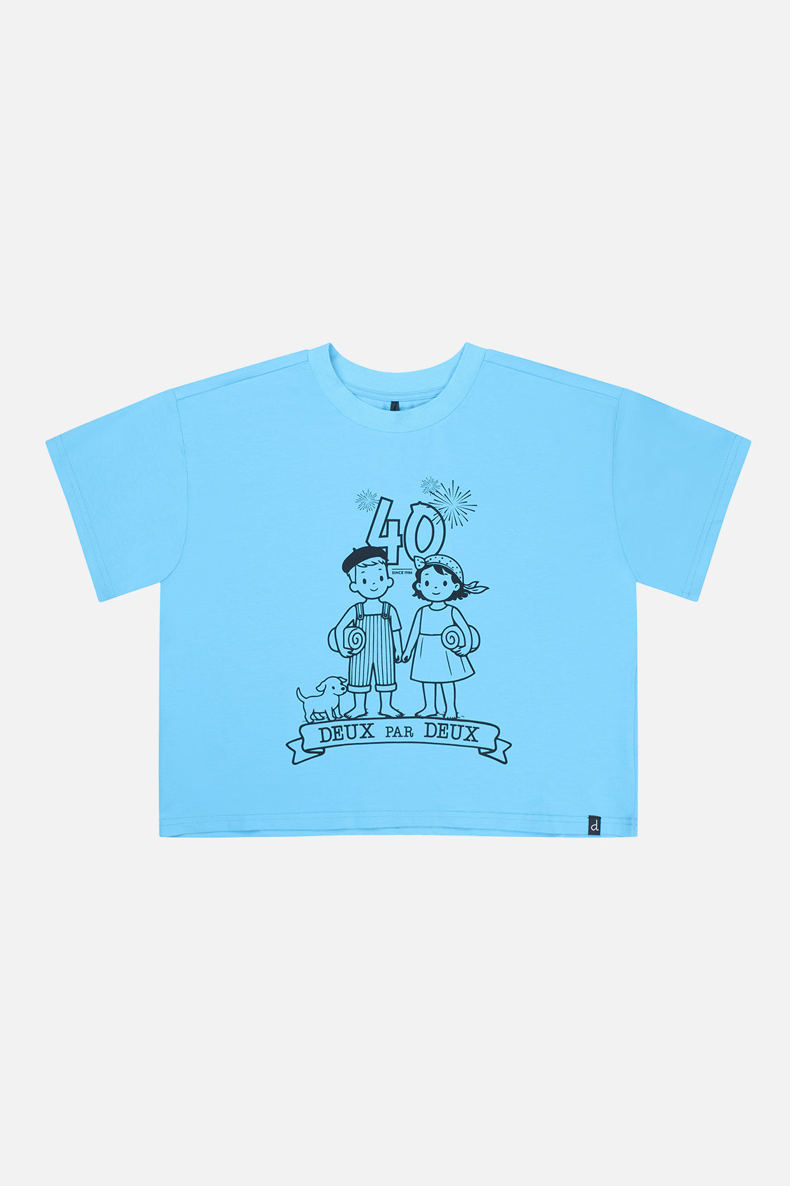 40Th Anniversary Graphic T-Shirt Sky Blue