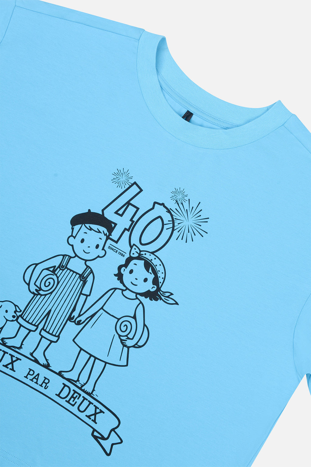 40Th Anniversary Graphic T-Shirt Sky Blue