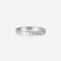 Hammered Eternity Wedding Band | 18K Gold and Platinum