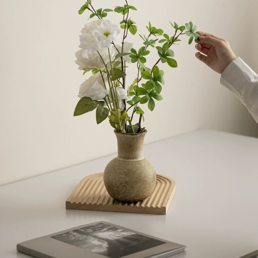 Japanese-Style Kiln-Changed Ceramic Vase – Retro Flower Arrangement Ornament