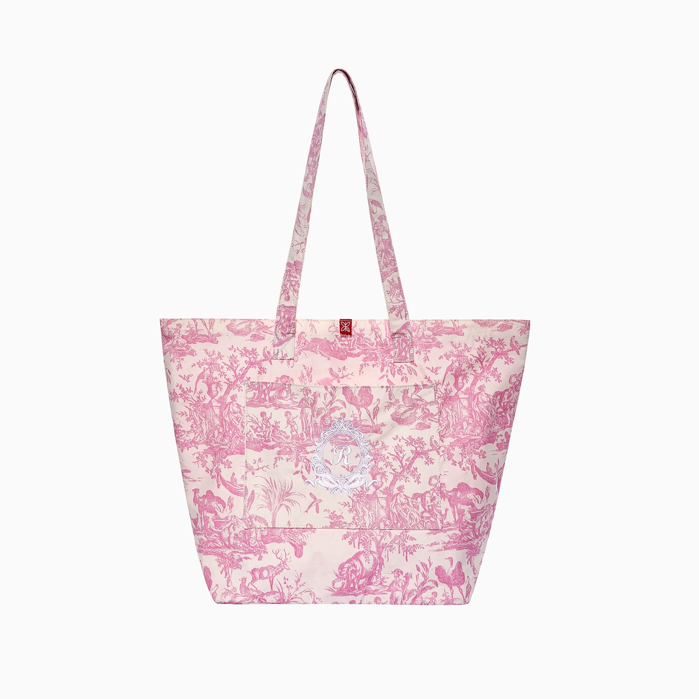 French Toile de Jouy Premium Cotton Tote Bag