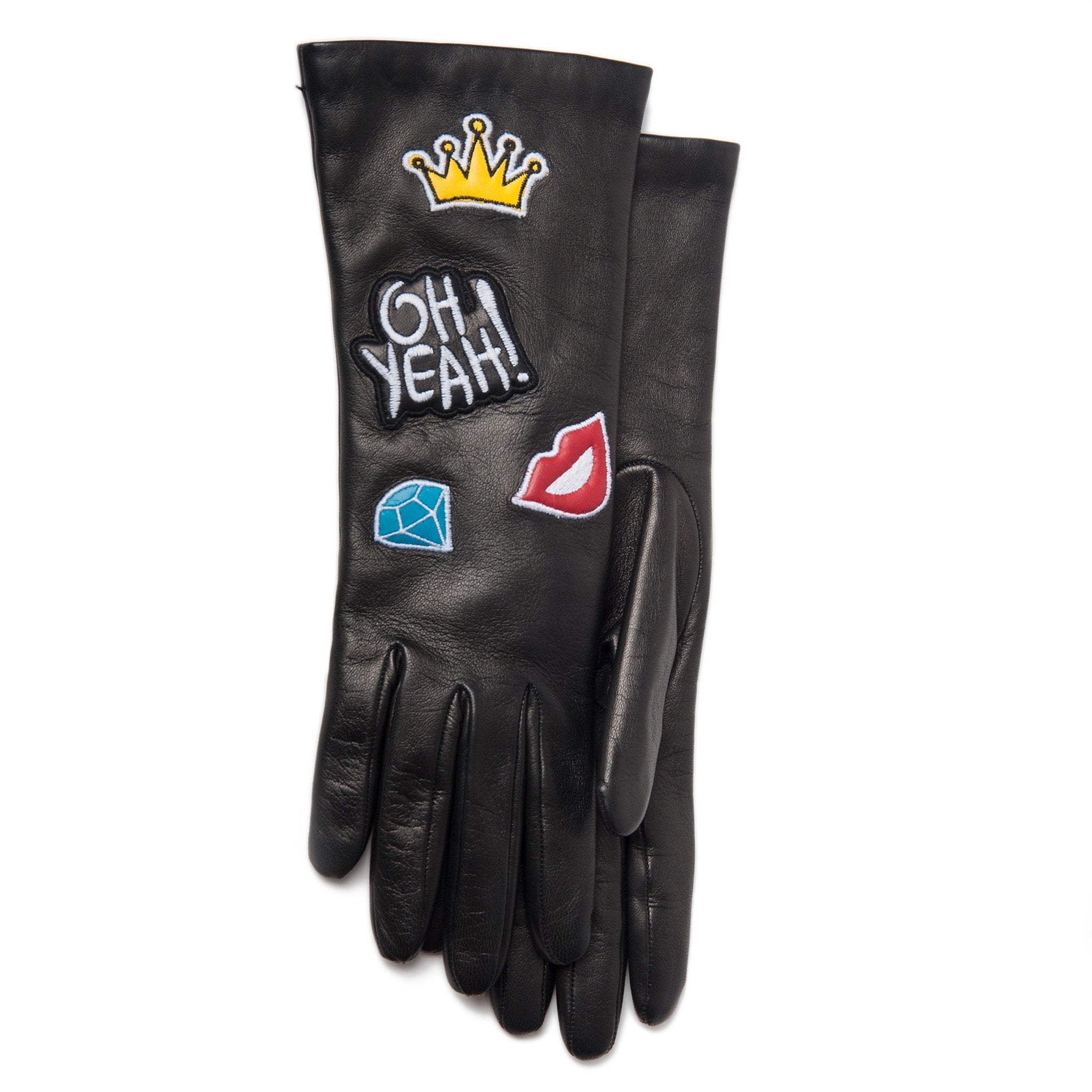 LEATHER GLOVES WITH PATCHES
