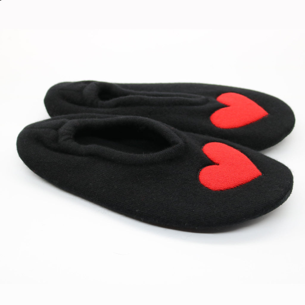 CASHMERE HEART SLIPPERS