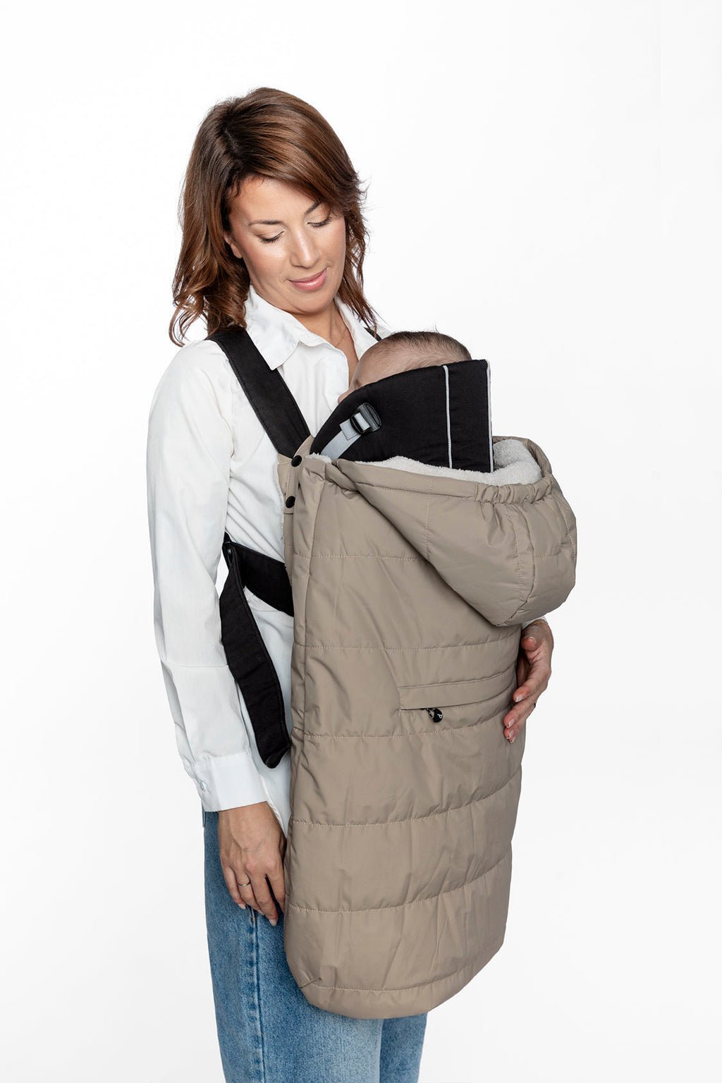 Multi-Function Baby Carrier For Car Seats And Strollers Taupe