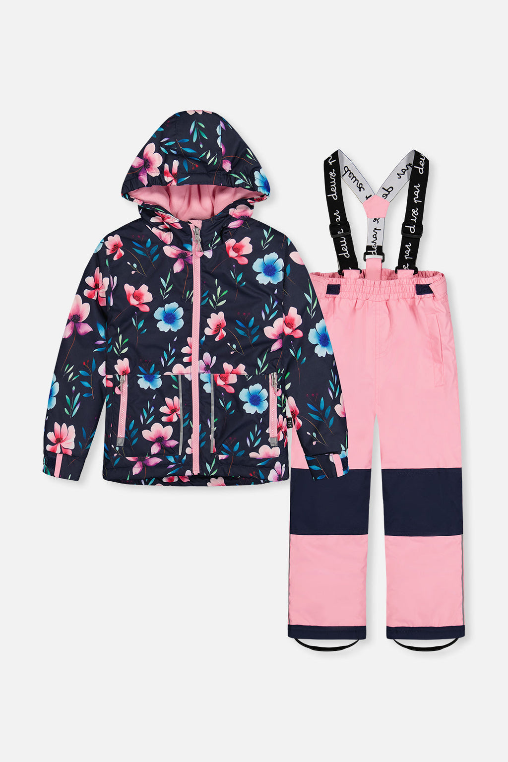 Light Weight Two Piece Chill Snowsuit Blue Floral Print