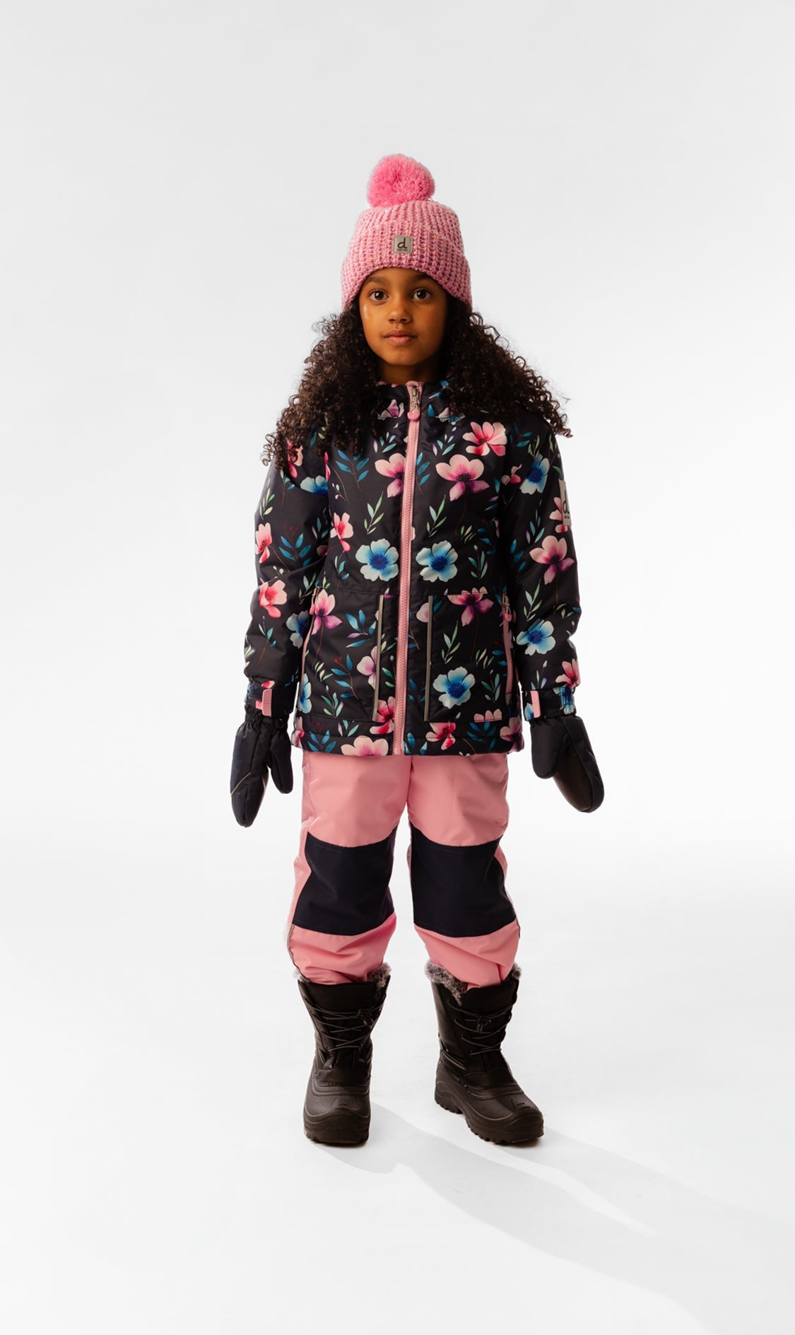 Light Weight Two Piece Chill Snowsuit Blue Floral Print
