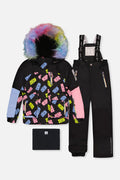 Two Piece Play Snowsuit Black Gummy Bear Print