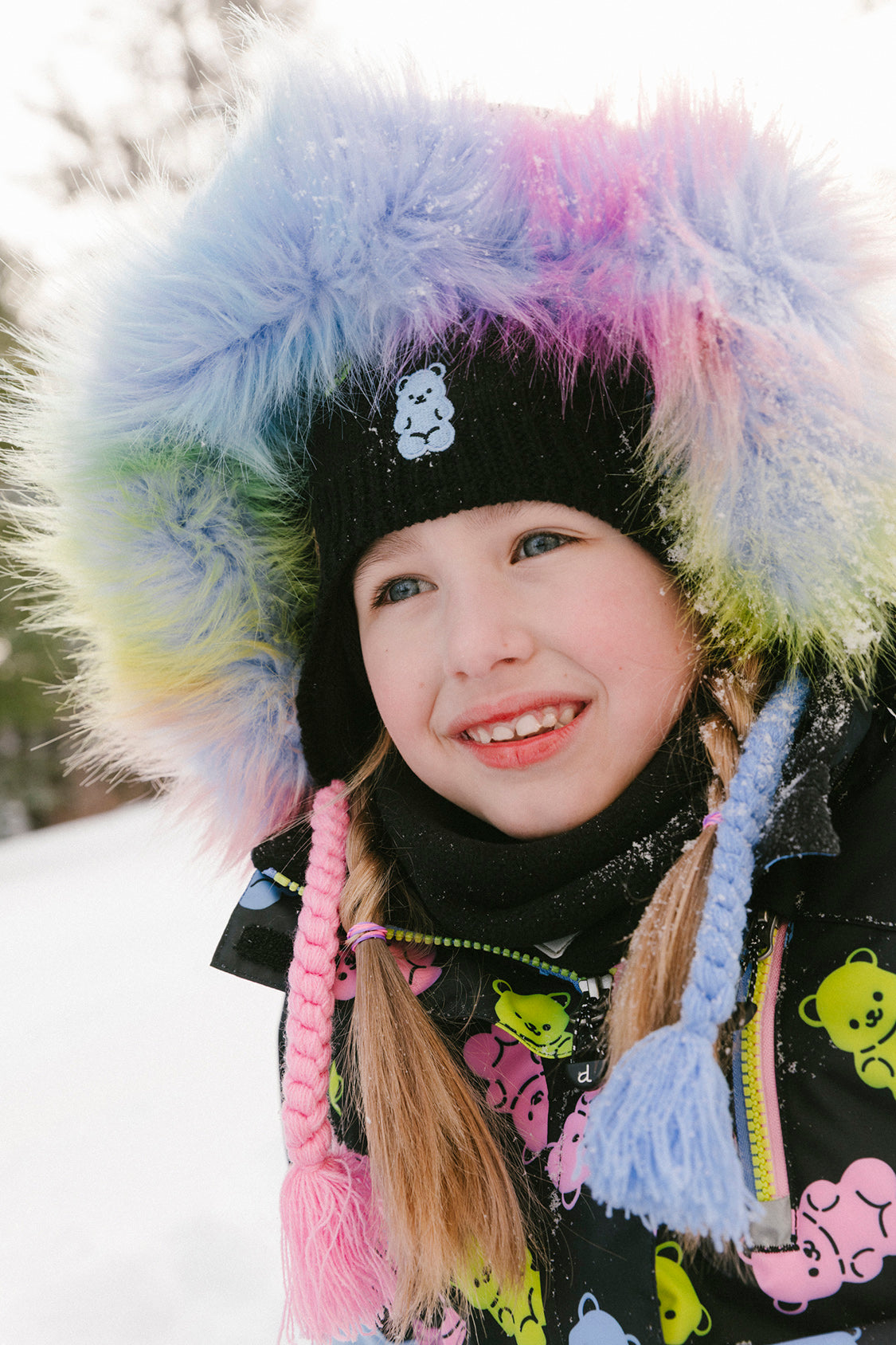 Two Piece Play Snowsuit Black Gummy Bear Print