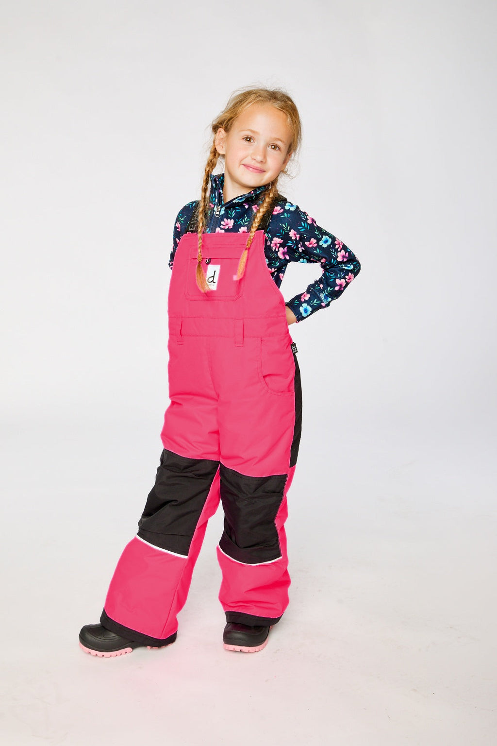 Play Overall Snow Bib Bright Pink