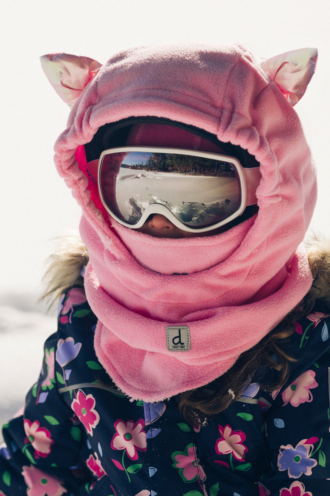 Oversized Polar Balaclava For Ski Helmet Pink