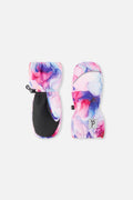 Play Winter Mittens Mauve Flower Print