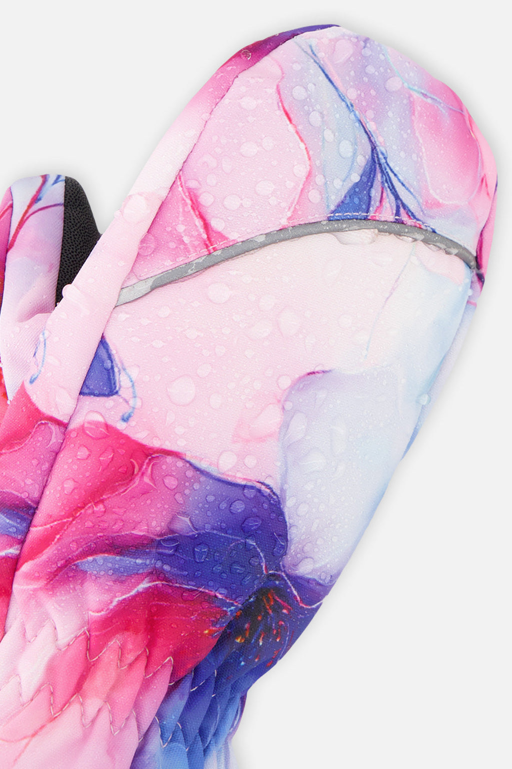 Play Winter Mittens Mauve Flower Print