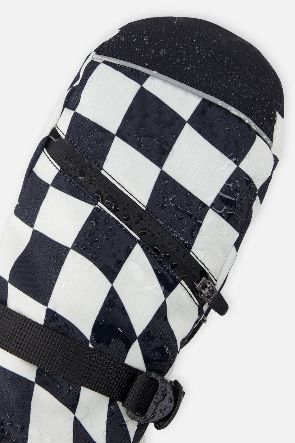 Teknik Winter Mittens White Checkered Print