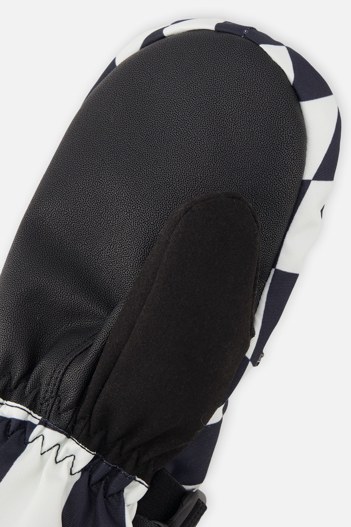 Teknik Winter Mittens White Checkered Print