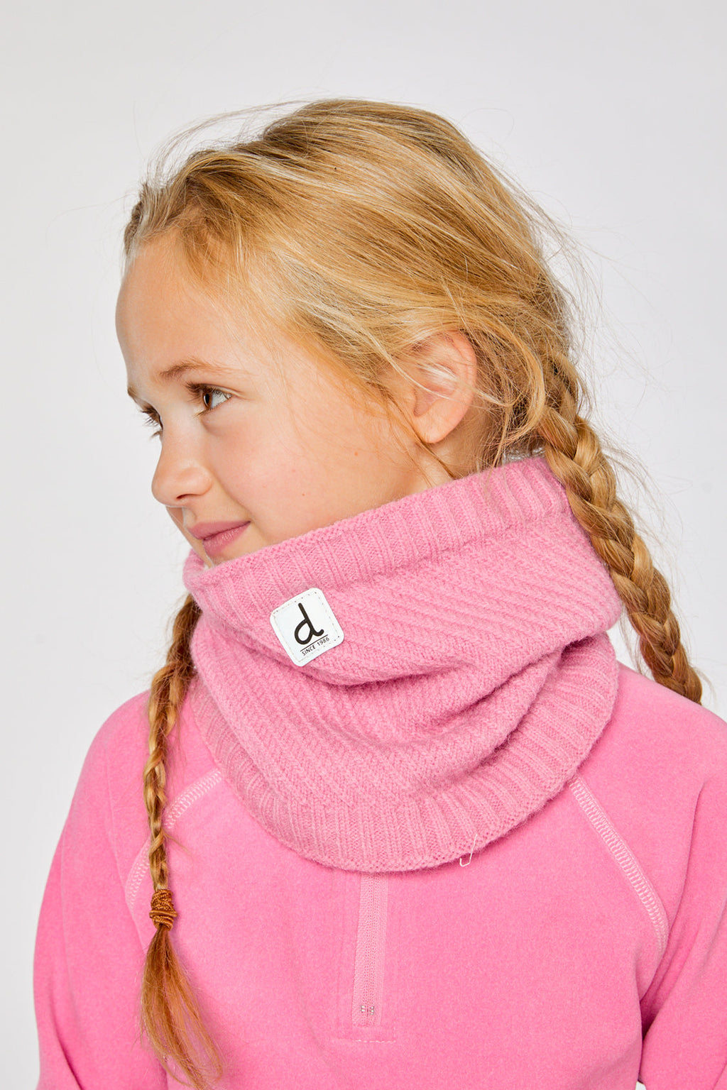 Winter Knit Neckwarmer Pink