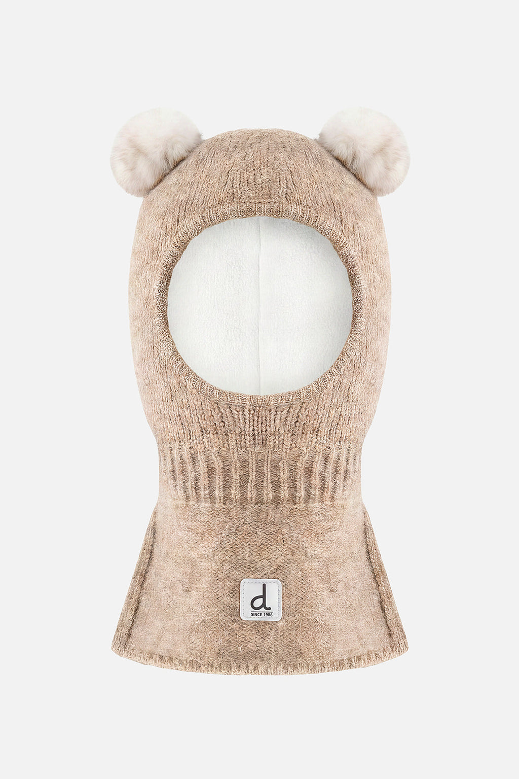 Baby Knit Bear Balaclava Light Taupe