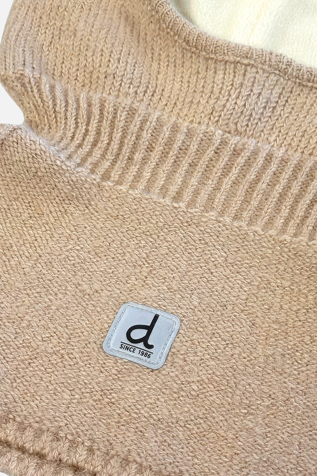 Baby Knit Bear Balaclava Light Taupe