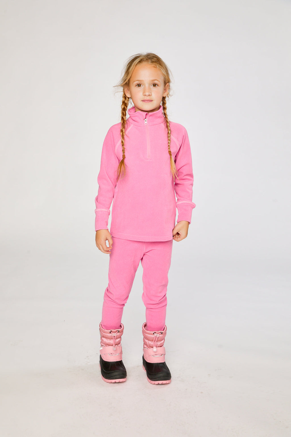 Two Piece Thermal Underwear Pink