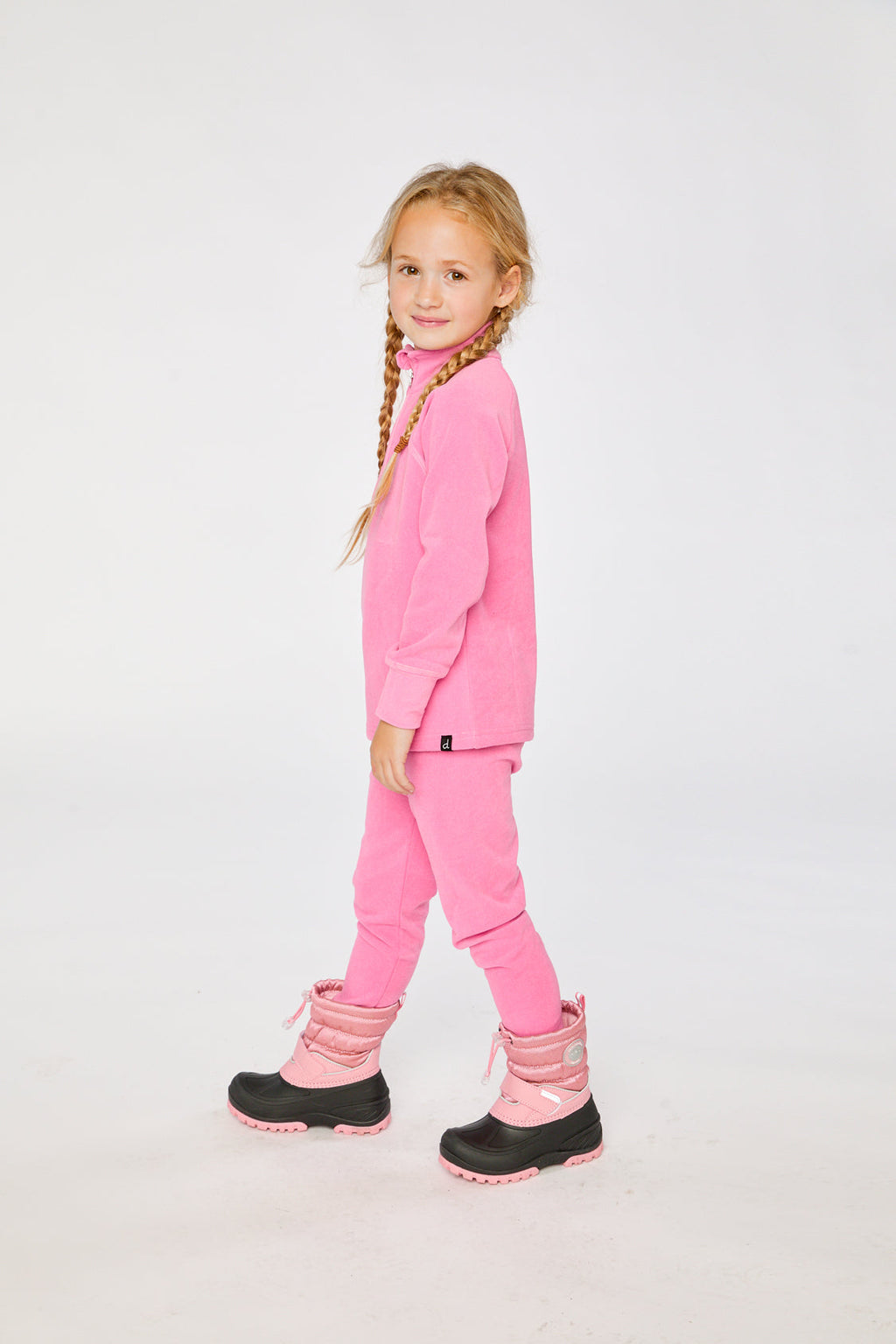 Two Piece Thermal Underwear Pink