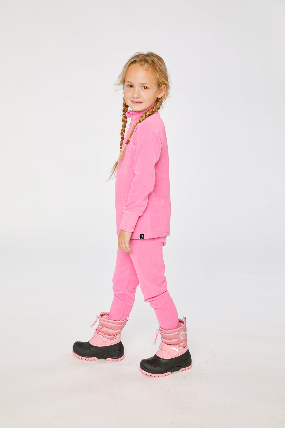 Two Piece Thermal Underwear Pink