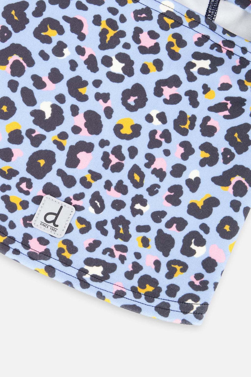 Brushed Jersey Balaclava Blue Leopard Print