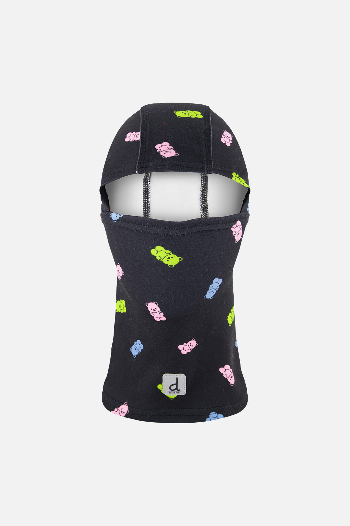 Brushed Jersey Balaclava Black Printed Gummy Bears