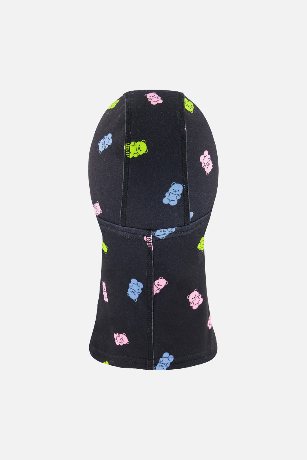 Brushed Jersey Balaclava Black Printed Gummy Bears