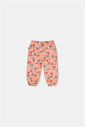 Baby French Terry Sweatpants Pink Cat Print