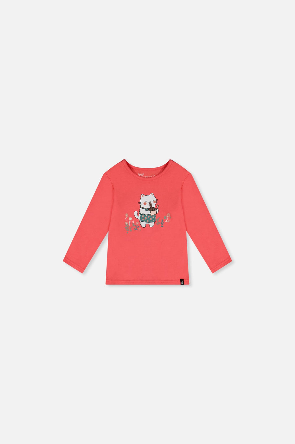 Baby Organic Cotton Long Sleeve T-Shirt Coral Pink
