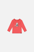 Baby Organic Cotton Long Sleeve T-Shirt Coral Pink