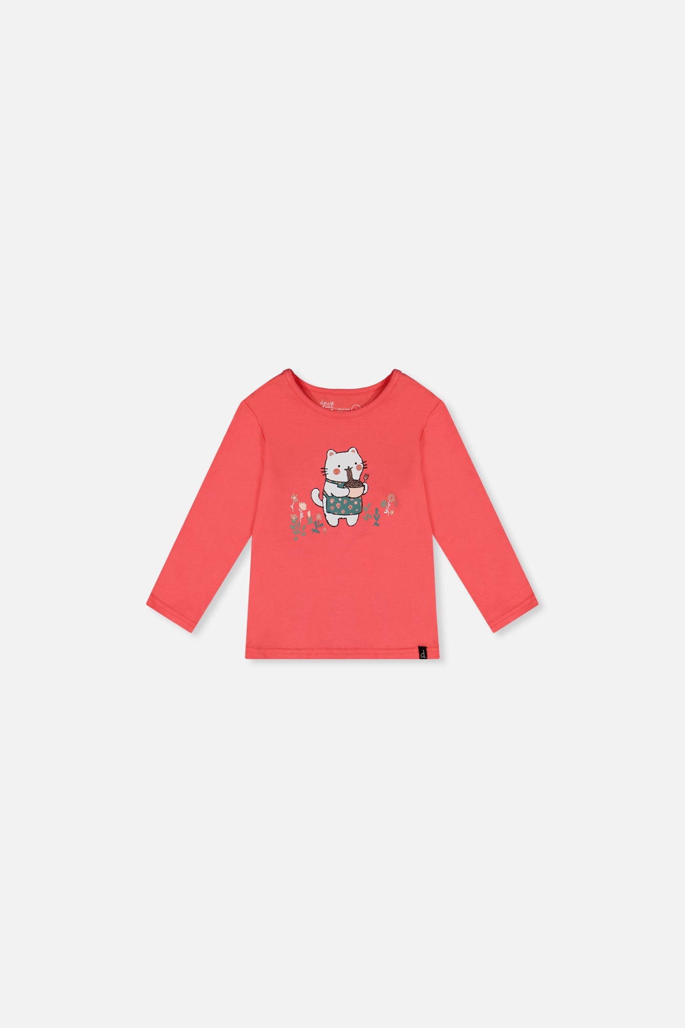 Baby Organic Cotton Long Sleeve T-Shirt Coral Pink