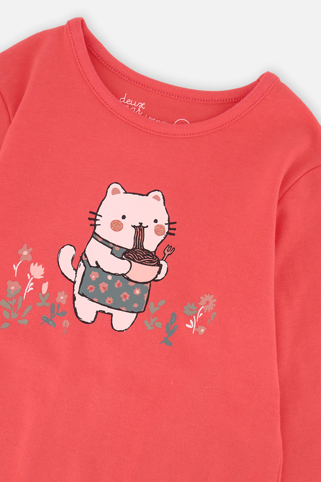 Baby Organic Cotton Long Sleeve T-Shirt Coral Pink