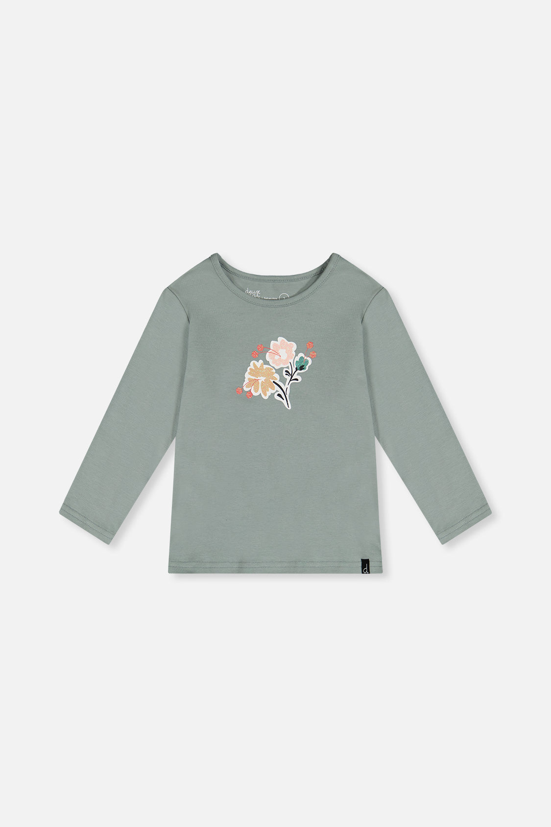 Organic Cotton Long Sleeve T-Shirt Sage Green