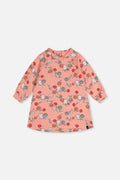 French Terry Dress Pink Cat Print