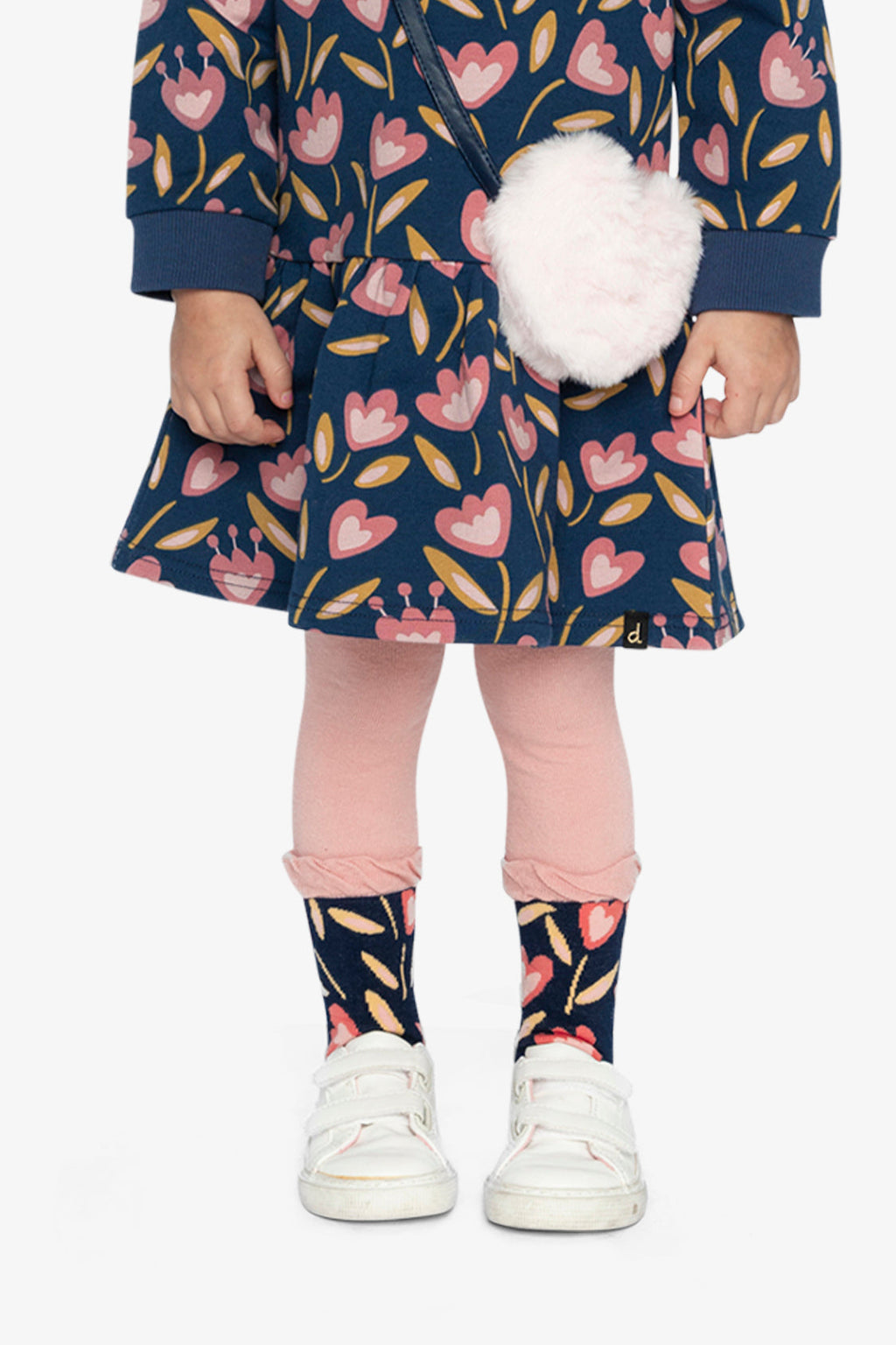 Tights Pale Dusty Pink And Navy