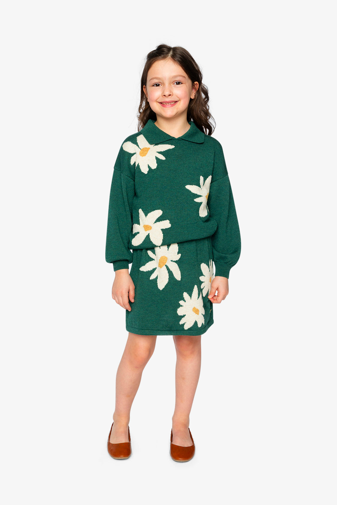 Knitted Skirt Jasper Printed Green