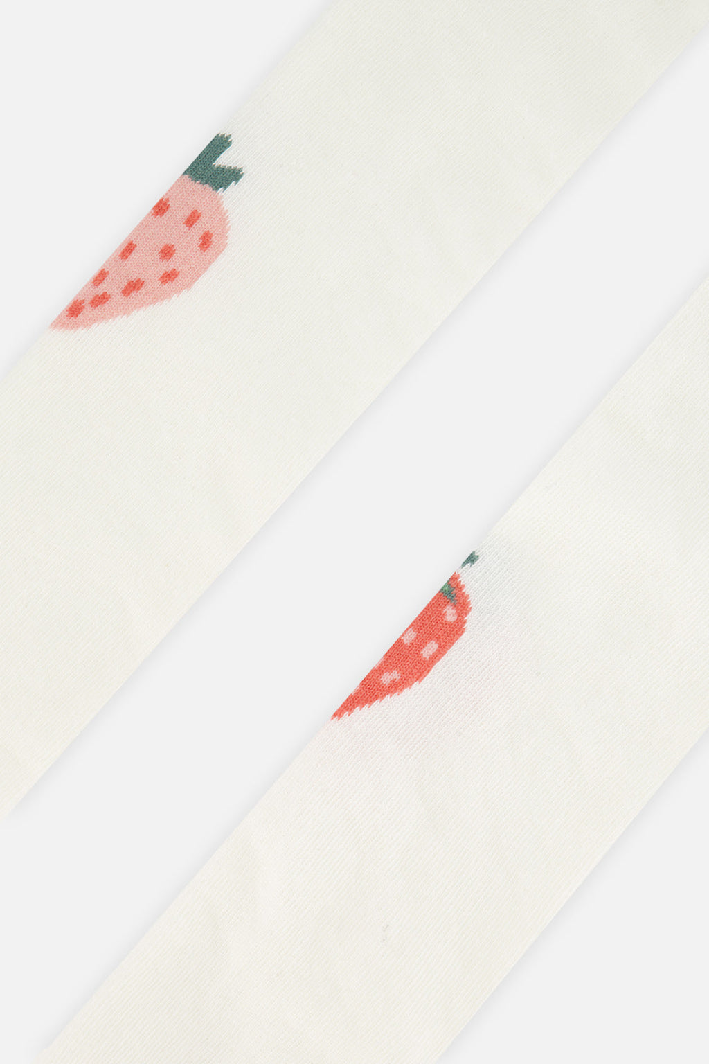 Knit Strawberry Tights Off-White
