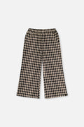 Flare Pants Black And Beige Houndstooth