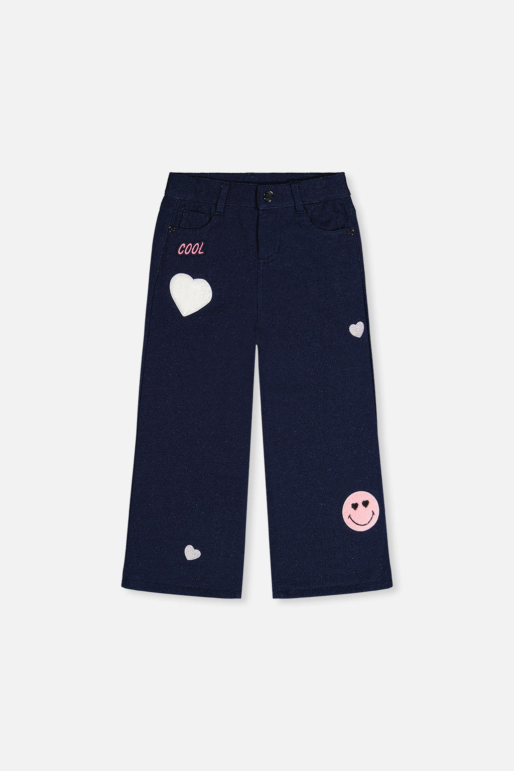 French Terry Pant Navy Blue Denim
